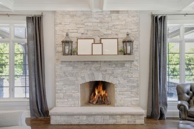 Traditional Fireplace with Mantel